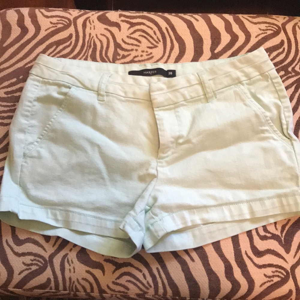 Pastel green shorts